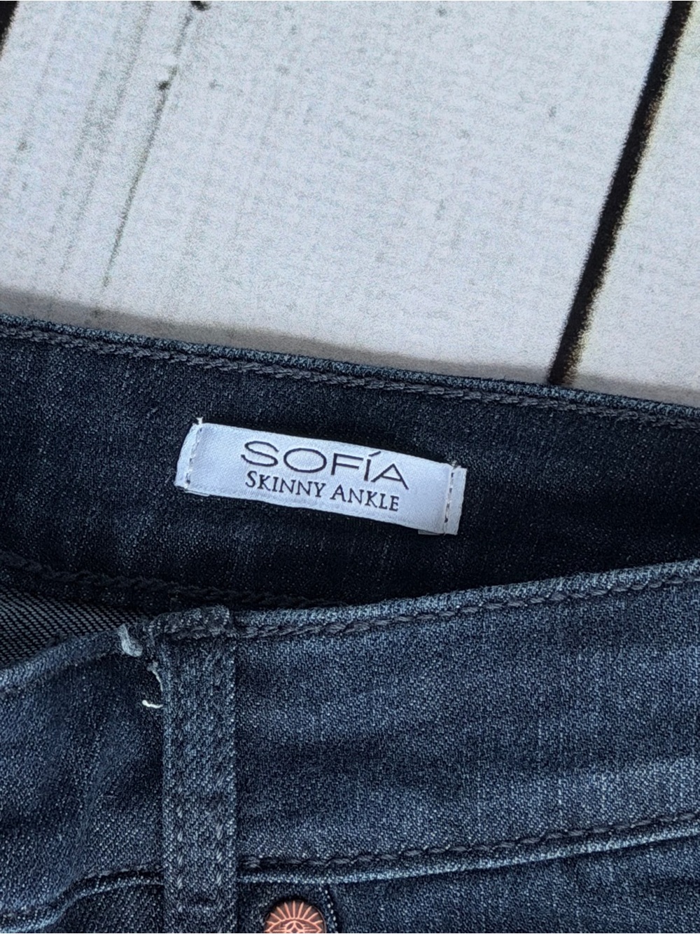 Sofia Jeans by Sofia Vergara Mid-Rise Skinny Ankle Jeans – Dark Wash - Picture 4 of 6